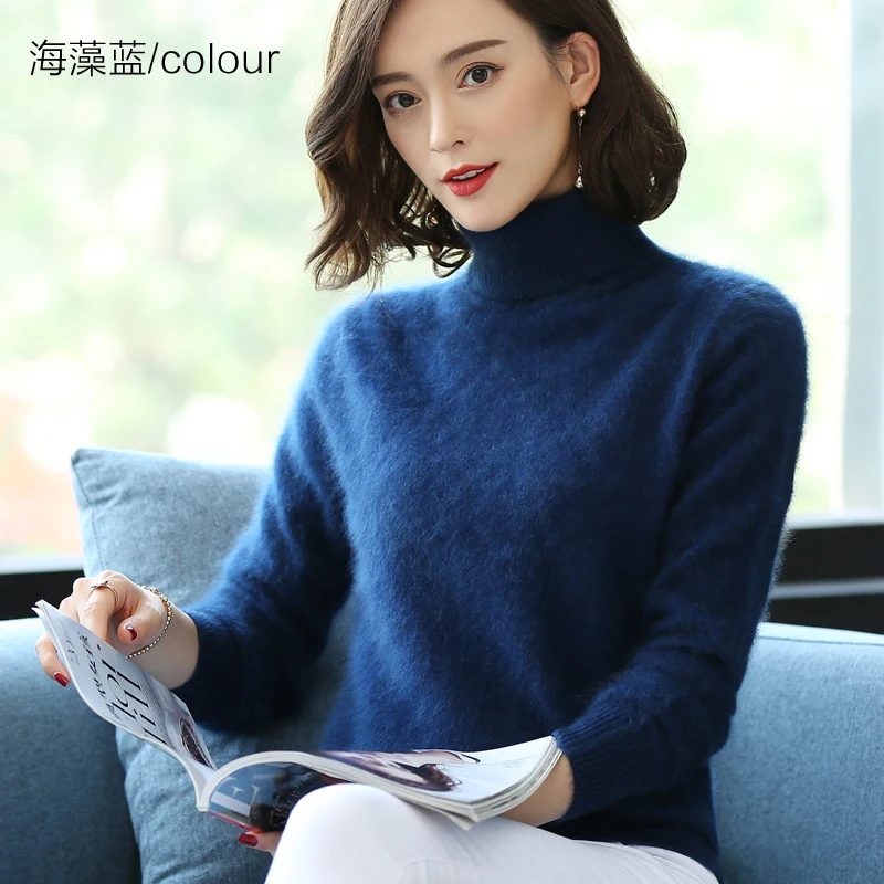 Autumn Winter 100% Mink Cashmere Sweater Women Knitwear Pullover Thick Warm Soli Review 2026: 273 Verified Reviews