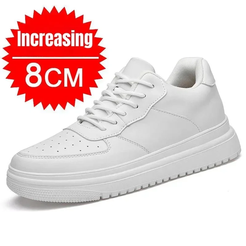 Height Increasing Shoes for Men 10cm Invisible Elevator Sneakers White Leathe Sp Review 2026: 319 Verified Reviews