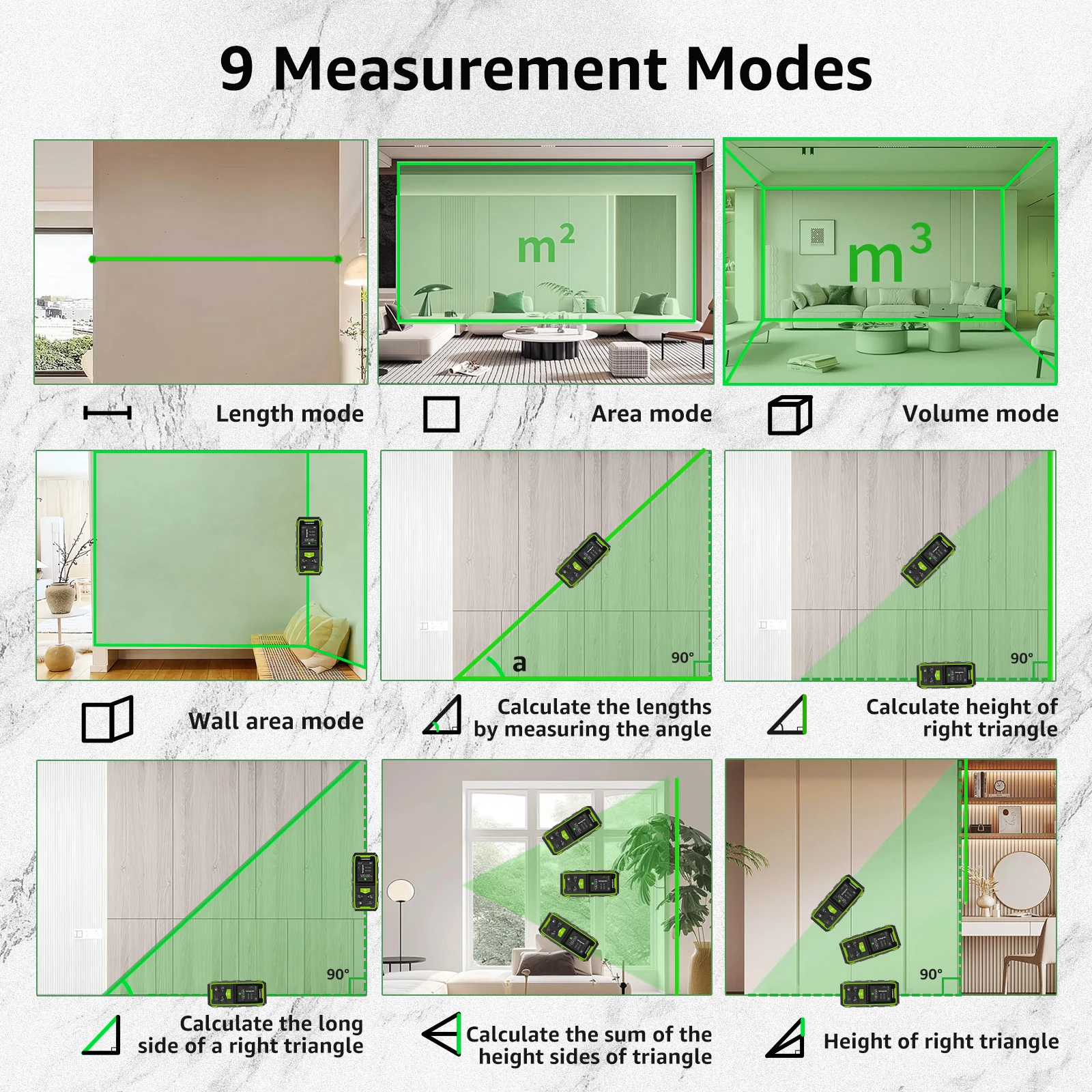 Huepr Dual Green Laser Rangefinder Laser Meter With High Accuracy And LCD Displa Review 2026: 352 Verified Reviews