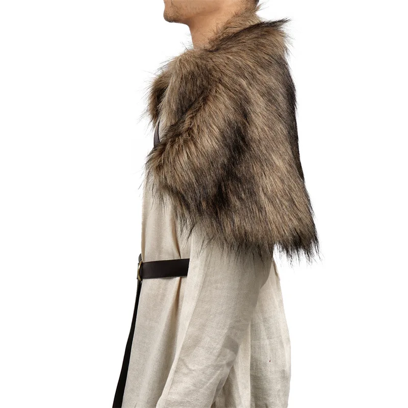 Man Medieval Faux Fur Cape Shoulder Cloak With Chest Strap Faux Fur Collar Retro Review 2026: 371 Verified Reviews