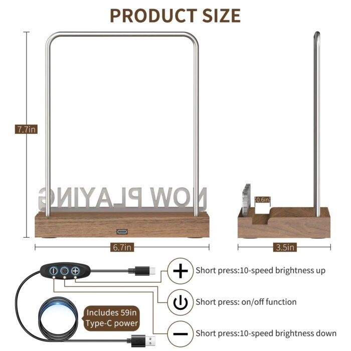 Now playing Vinyl Record Holder Light Up Vinyl Record Display Stand with Fingerp Review 2026: 306 Verified Reviews