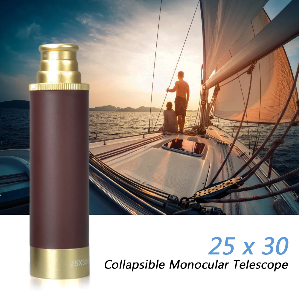 Retro Pirate Telescope Zoomable 25×30 Pocket Monocular Collapsible Waterproof Ca Review 2026: 159 Verified Reviews